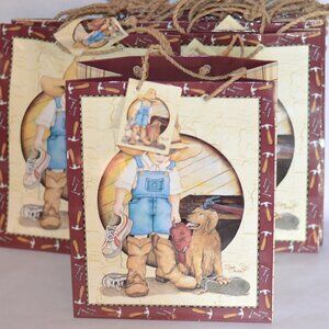 Wearing Daddy’s Gift Bags